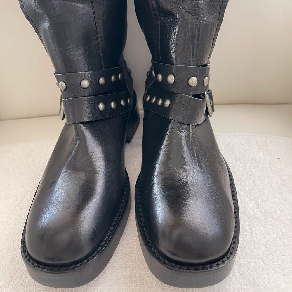NEW FREE PEOPLE We The Free Janey Tall Engineer Boots - Picture 10 of 13